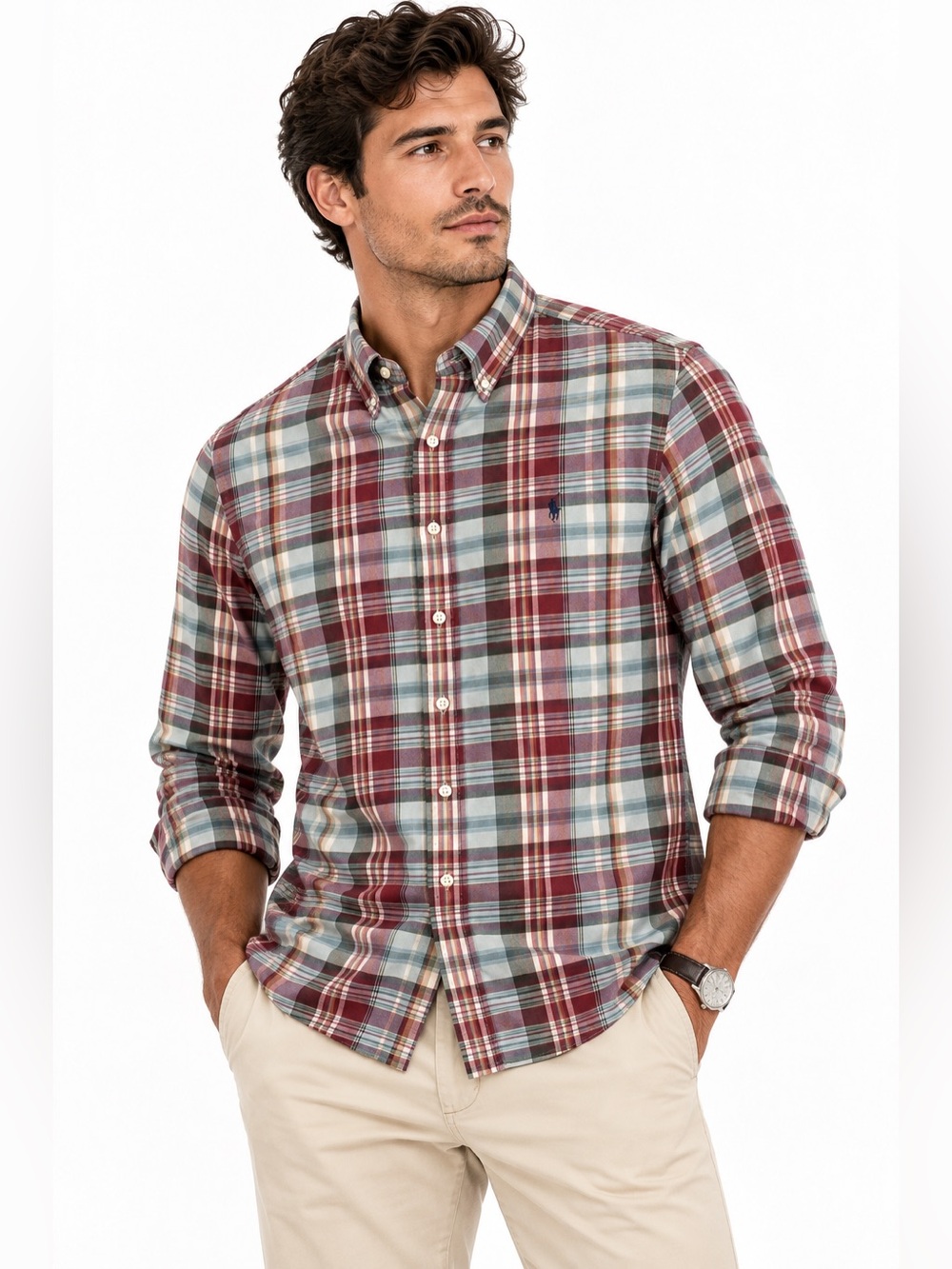 Ralph Lauren Classic Fit Plaid Button-Down Shirt XL
